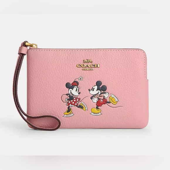 Disney X Coach Corner Zip Wristlet With Ice Skate Motif - Picture 2 of 7